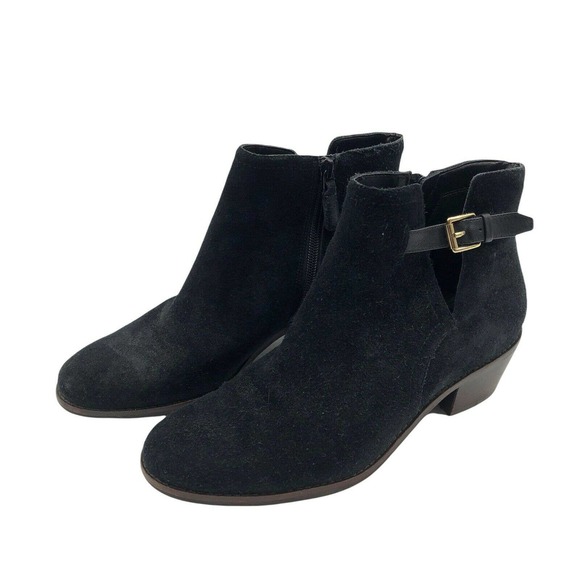 Cole Haan Shoes - Cole Haan Willette II $140 Women's Booties Boots Size 7.5 B Suede Black Gold